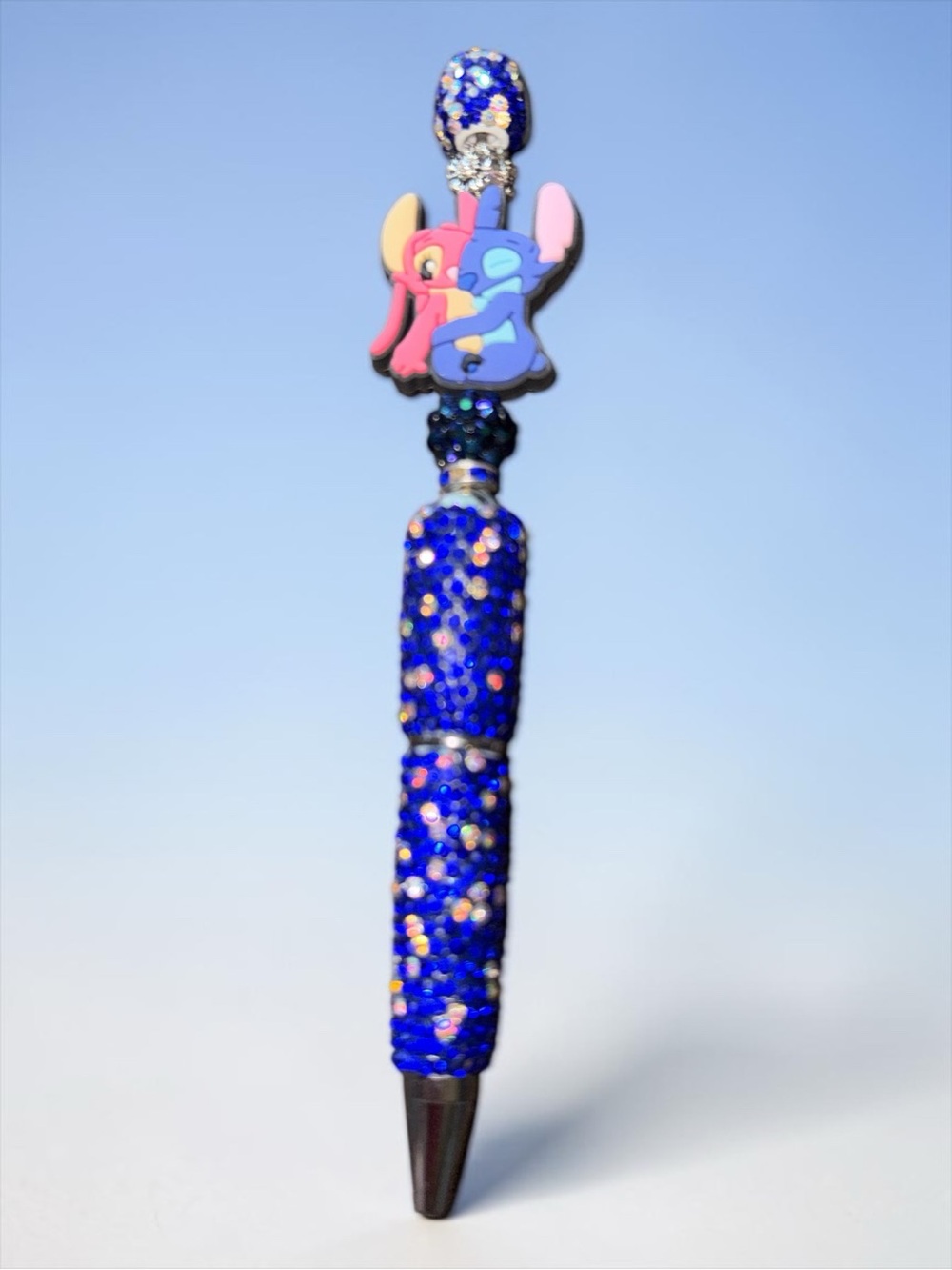Sparkling Blue Stitch & Angel Rhinestone Ballpoint Pen